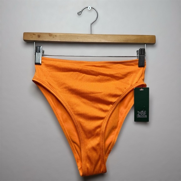 New Wild Fable Orange High-Waisted Bikini Bottom XS - Picture 1 of 10